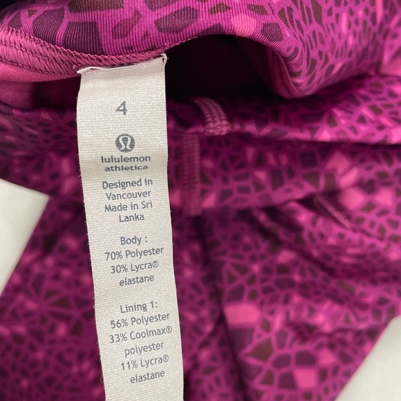 Lululemon High Times Pant Size 4 Leggings Paradise Geo Regal Plum Gym Yoga  4 - Picture 6 of 7